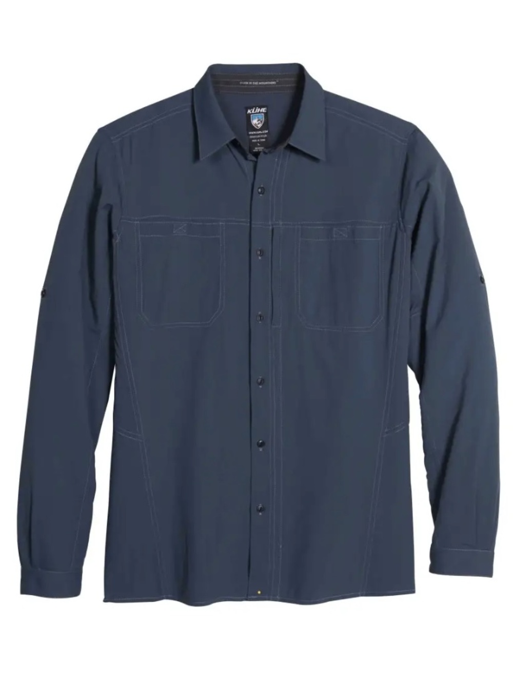 KUHL | Men's Invoke Long Sleeve Shirt in Pirate Blue, Size Medium